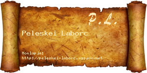 Peleskei Laborc névjegykártya